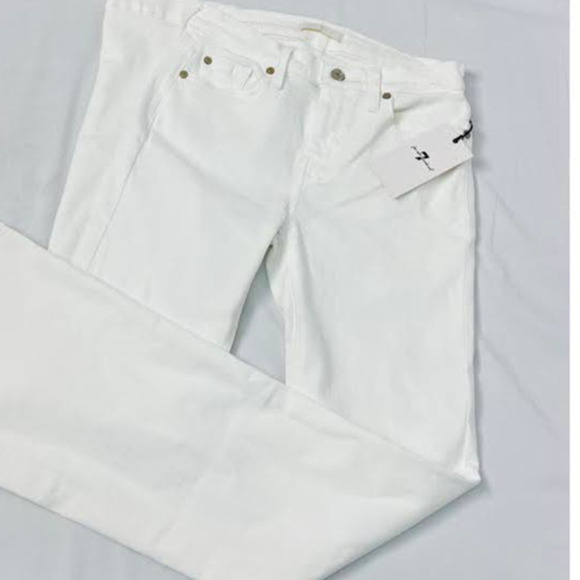 NWT! 7 For All Mankind WOMEN Modern Dojo flared jeans WHITE/ 27 - Picture 9 of 13